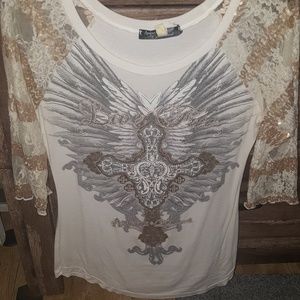 Buckle 3/4 Sleeve Top